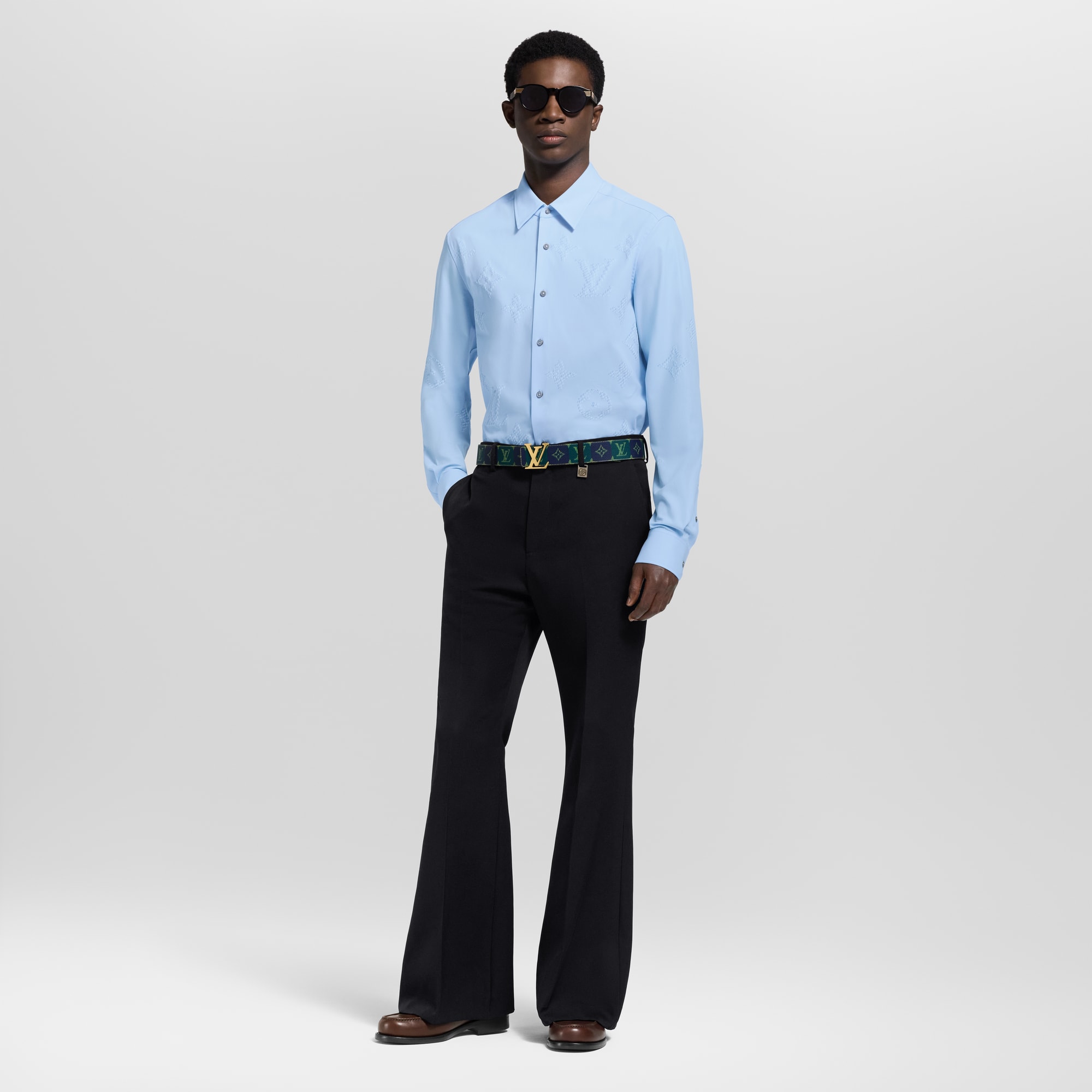 Monogram Printed Long-Sleeved Shirt - Men - Ready-to-Wear | LOUIS